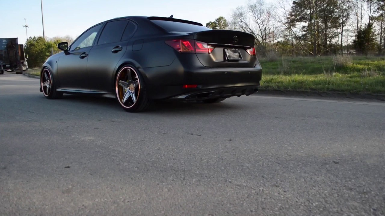 Satin Black Vinyl Wrap Avant Garde F435 Lexus GS 350 F Sport