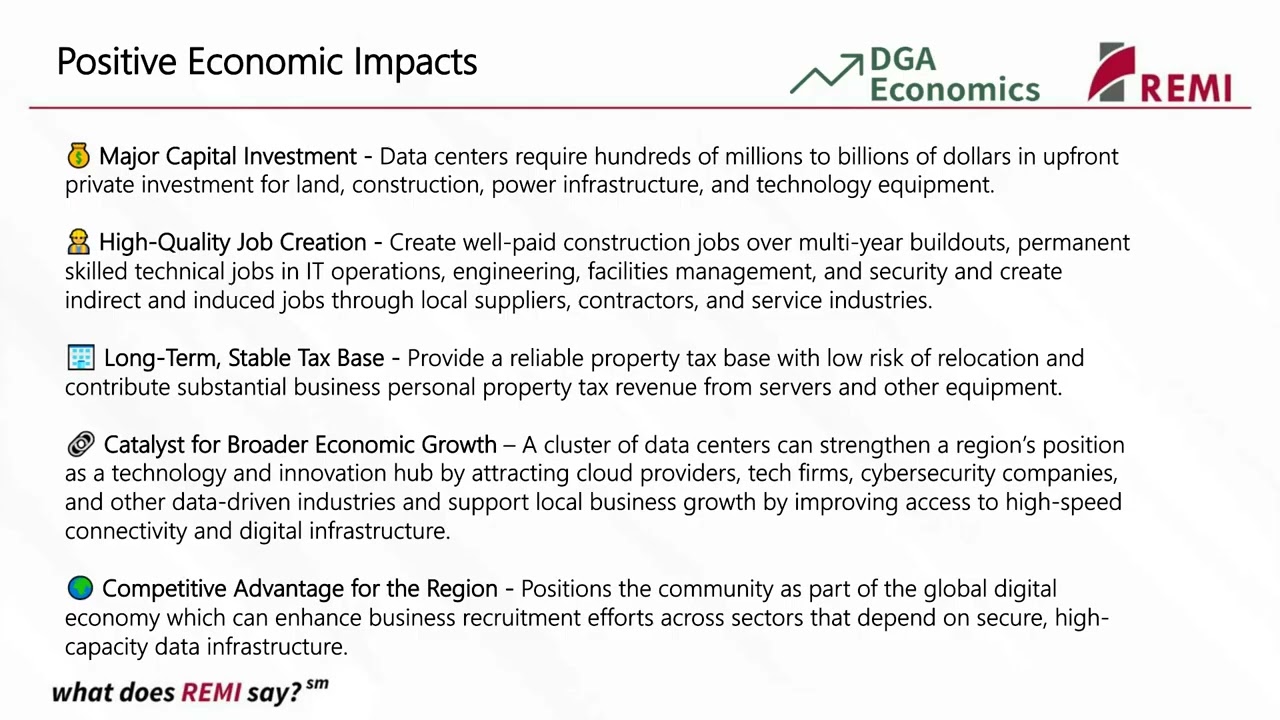 Regional Economic Impacts of Data Centers