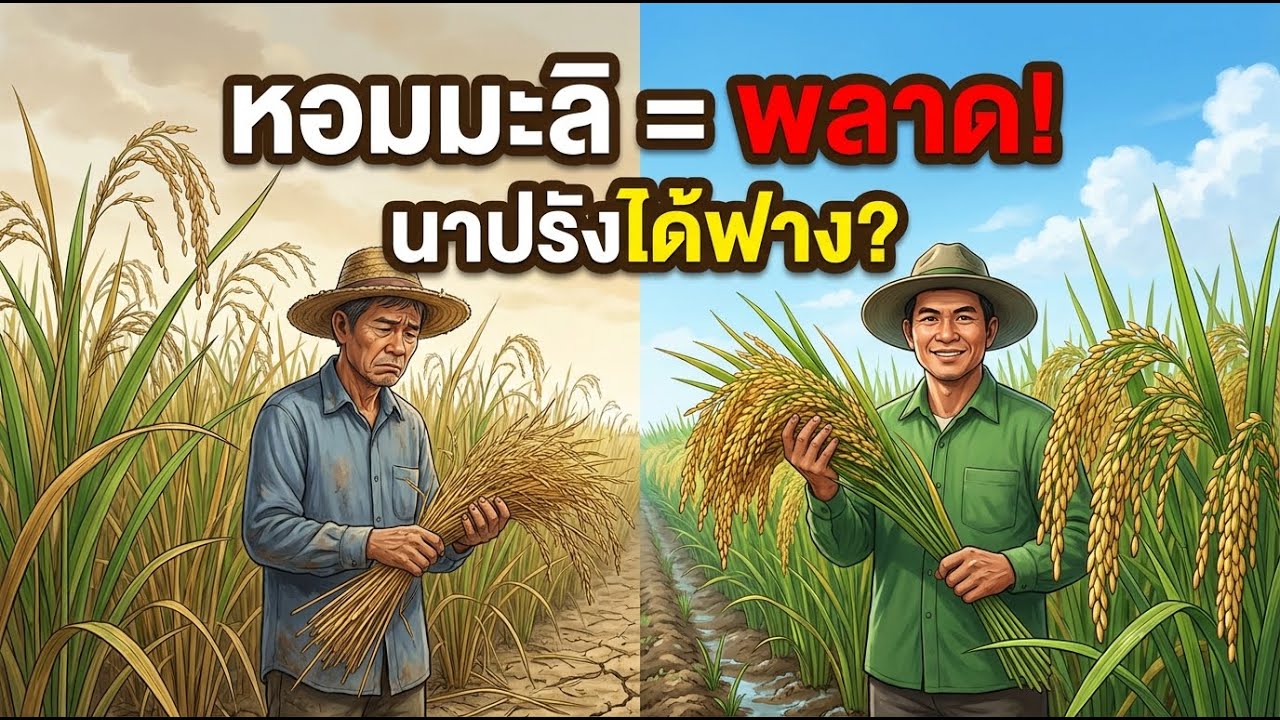 หายนะชาวนา! ฝืนปลูก 'หอมมะลิ 105' ช่วงนาปรัง ระวังเจ๊งยับ (ได้แต่ฟาง สูงท่วมหัว เมล็ดไม่มี)