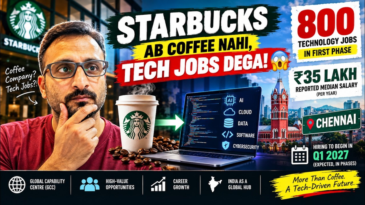 ₹3.5 MILLION TECH JOBS?! 😱 STARBUCKS IS BRINGING 800 JOBS TO CHENNAI! #gcc #ai #softwareengineer