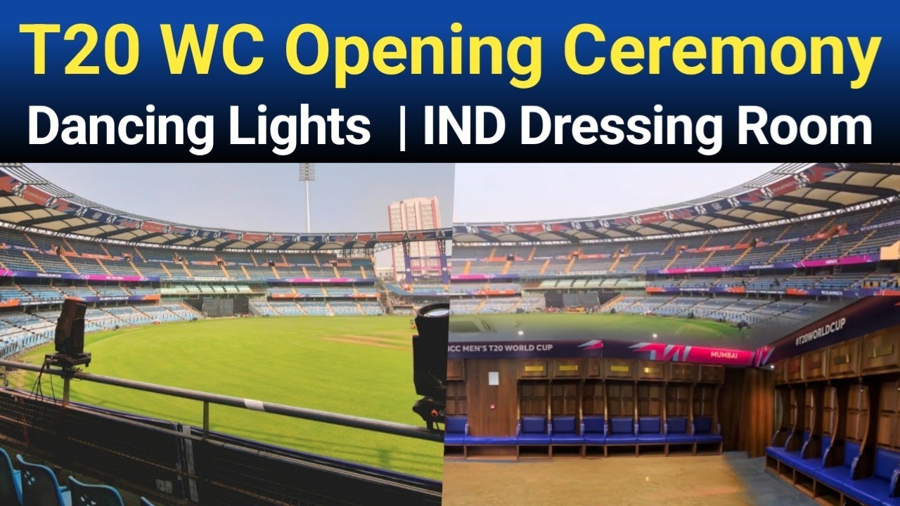 T20 WC 2026 Opening Ceremony Wankhede Stadium | Dancing Lights | India T20 WC Dressing Room Looks