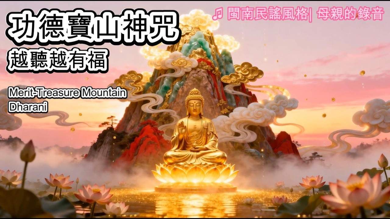 功德寶山神咒（閩南語演歌版）｜Merit-Treasure Mountain Dharani｜吉祥佛曲・福慧增長・平安順遂