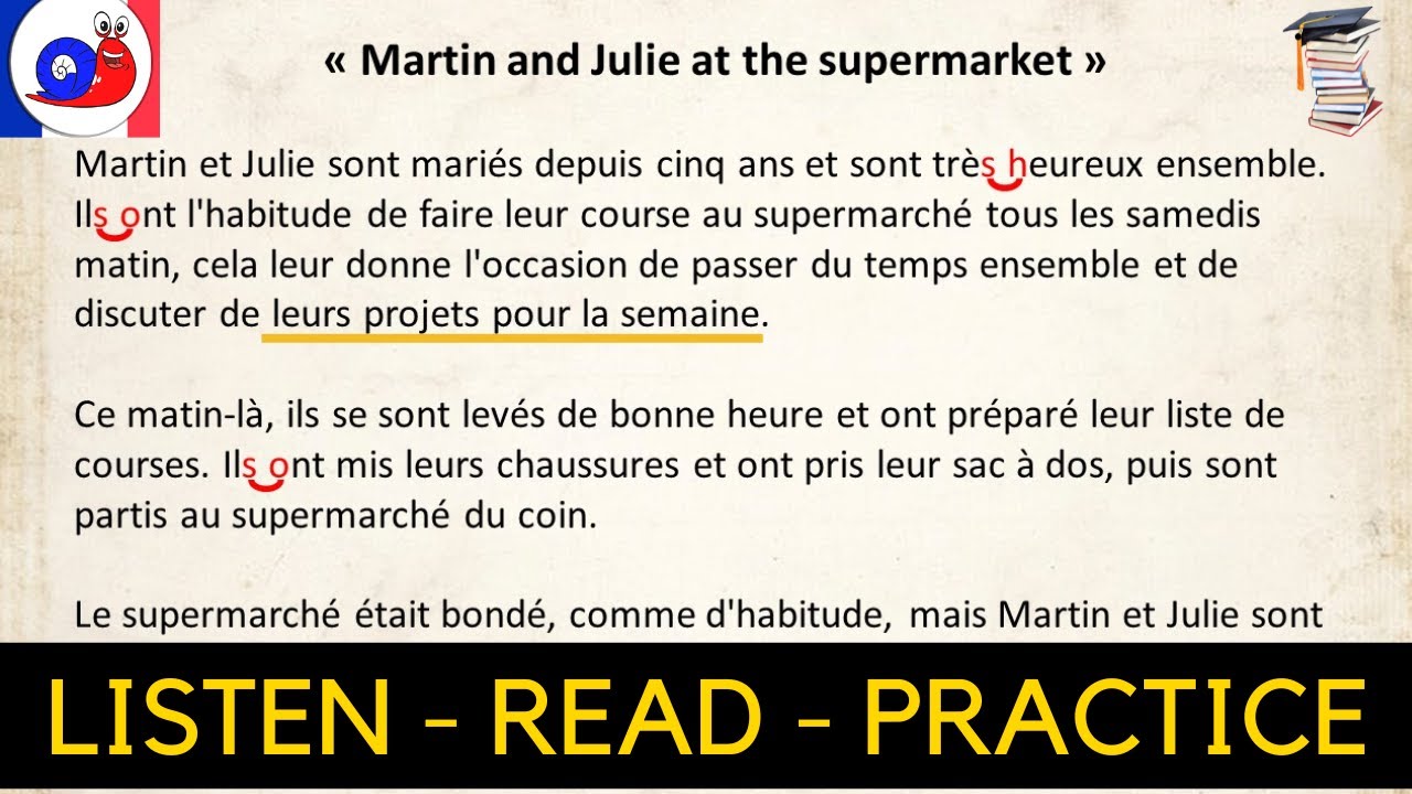 French Reading Practice - 5 stories [Improve your pronunciation & vocabulary]