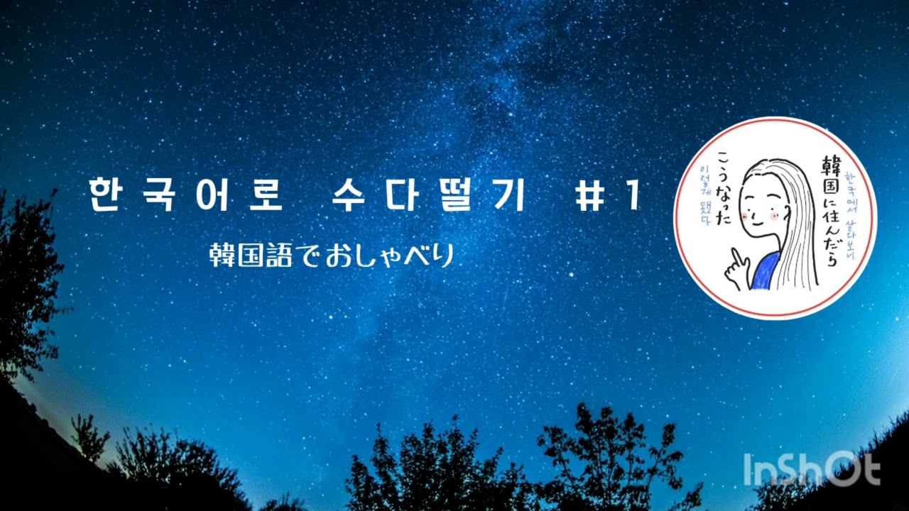 한국어로 수다떨기 #1 （韓国語でおしゃべり）