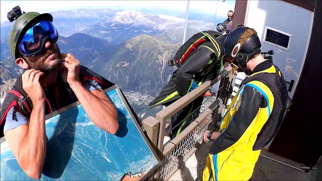 Wingsuit CHAMONIX  Aiguille du Midi Septembre 2016
