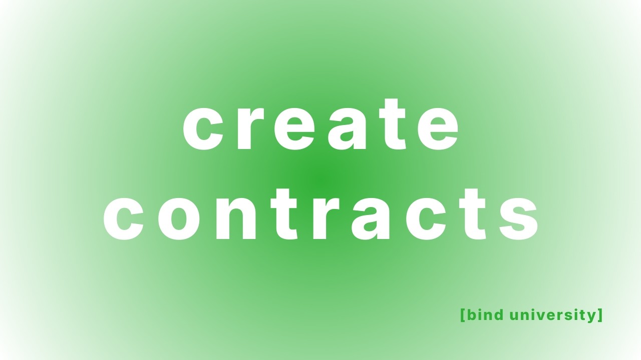 CREATING AN E-SIGN CONTRACT [bind university]