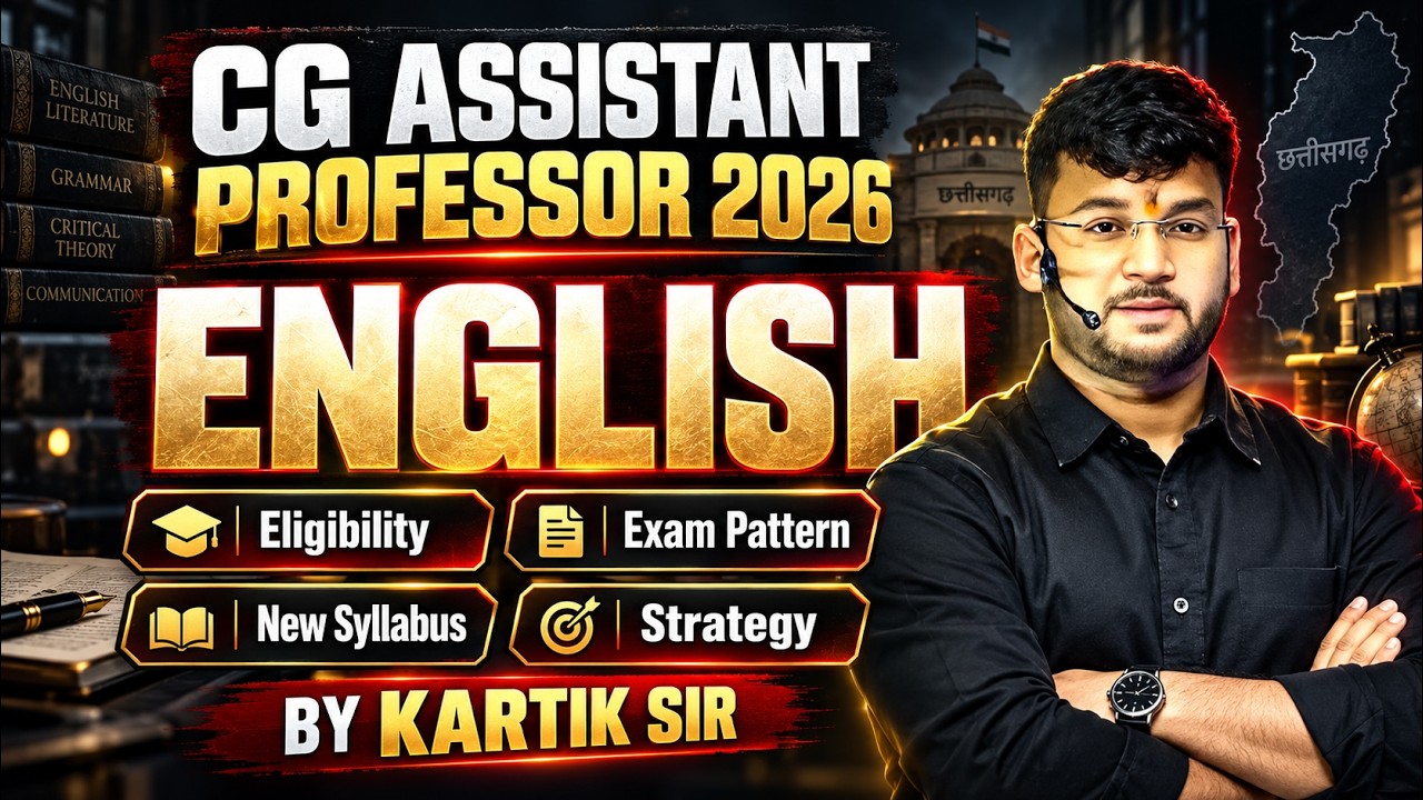 CG Assistant Professor English Syllabus 2026 | CG AP English New Syllabus, Exam Pattern & Strategy