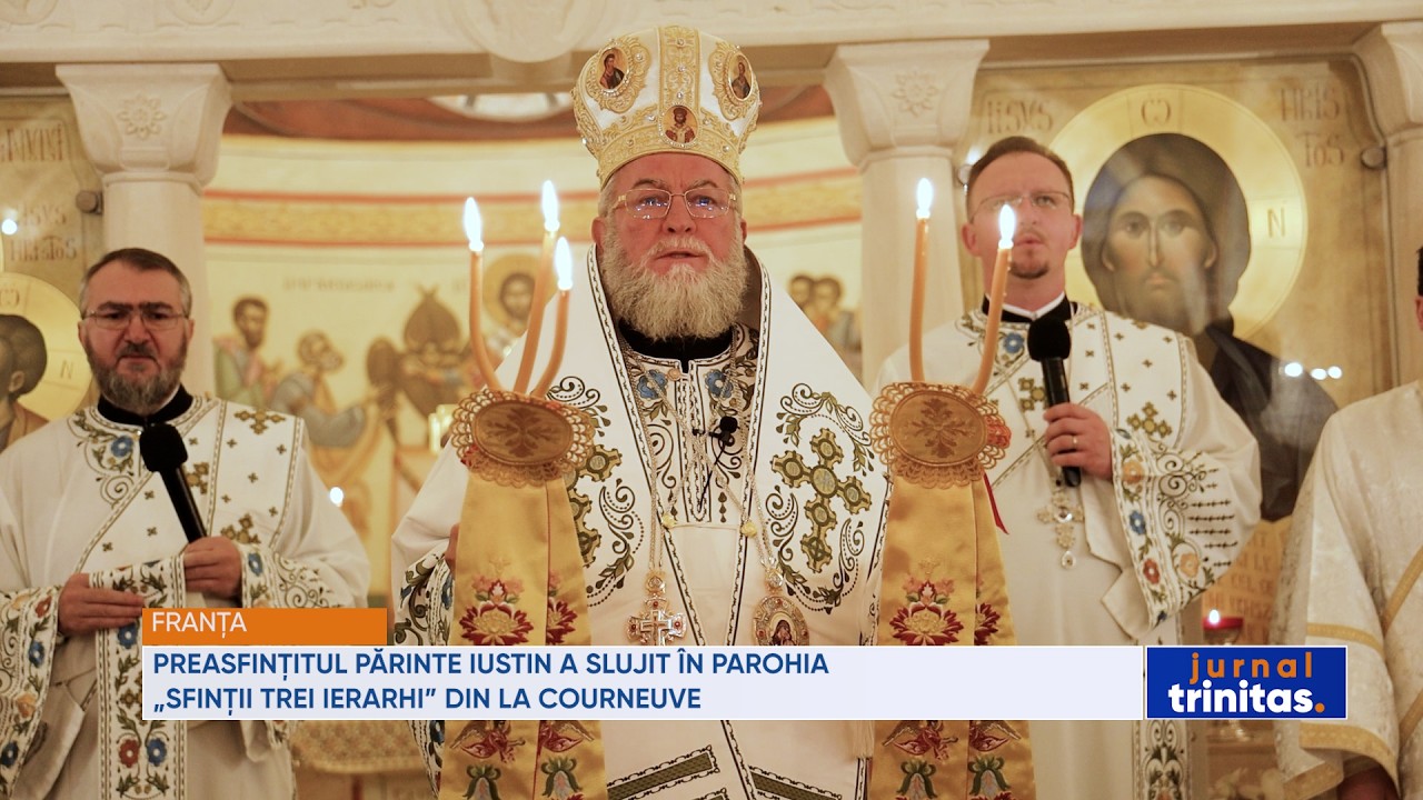 Preasfințitul Părinte Iustin a slujit în Parohia „Sfinții Trei Ierarhi” din La Courneuve