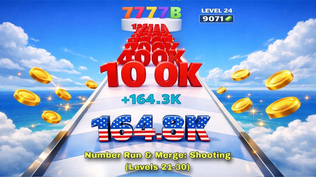 Number Run & Merge: Shooting - All Levels Gameplay Pop Pi (Levels 21-30)