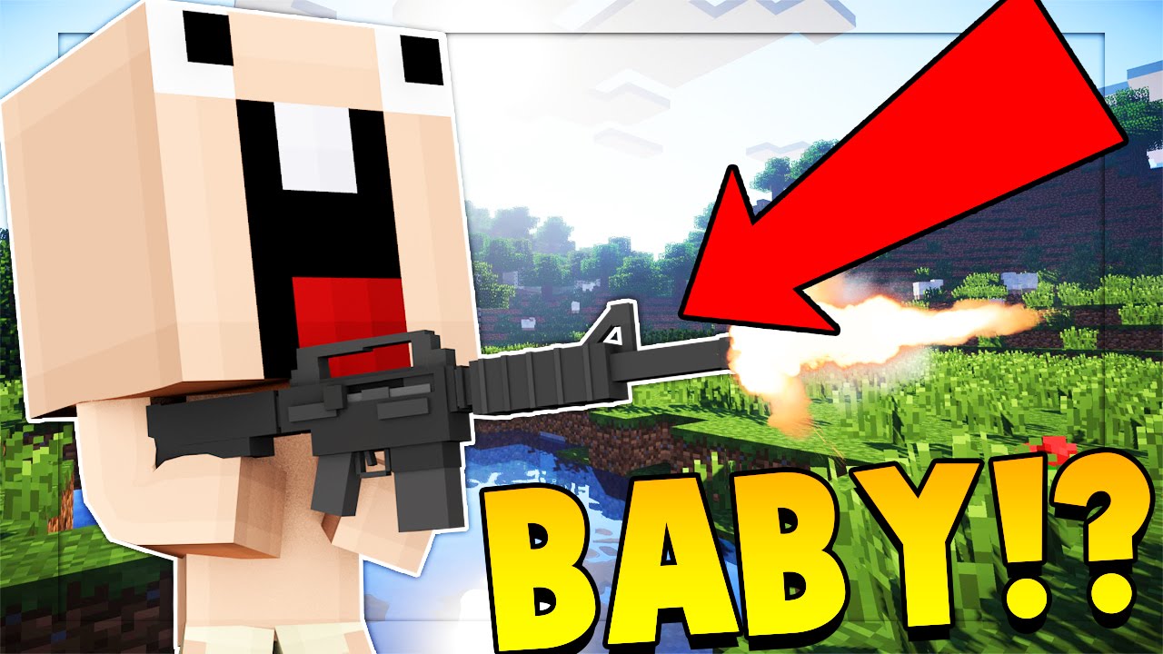 Minecraft | WHO'S YOUR DADDY? Baby Shoots A Gun - Modded Mini-Game | JeromeASF