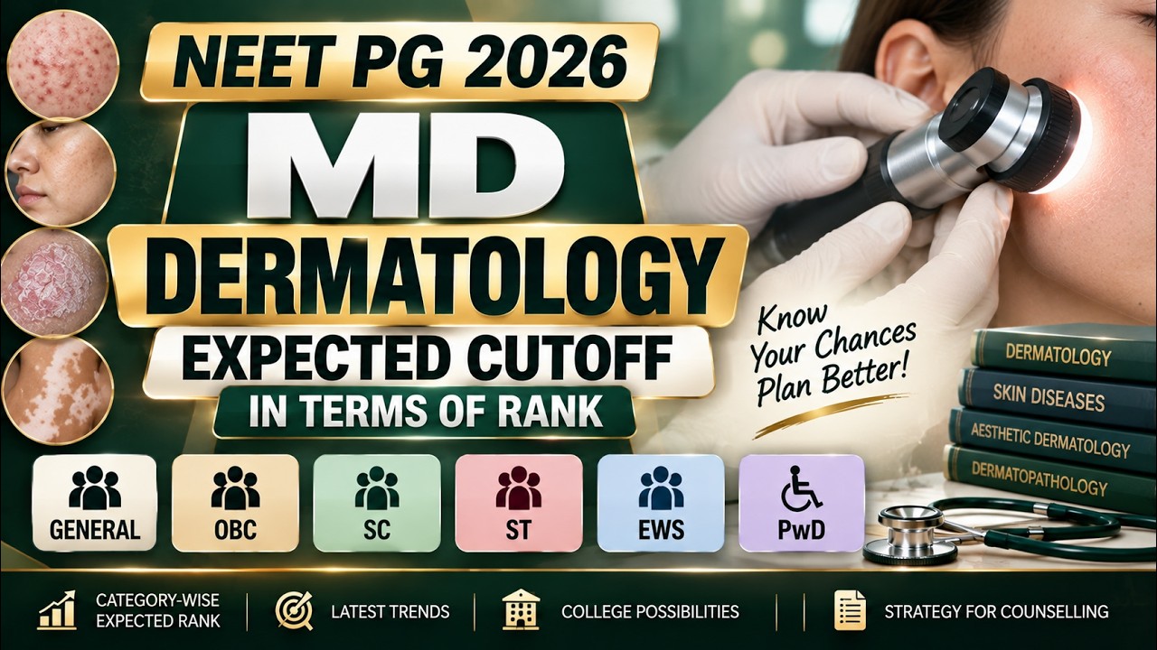 NEET PG 2026 | MD Dermatology Expected Cutoff 🔥