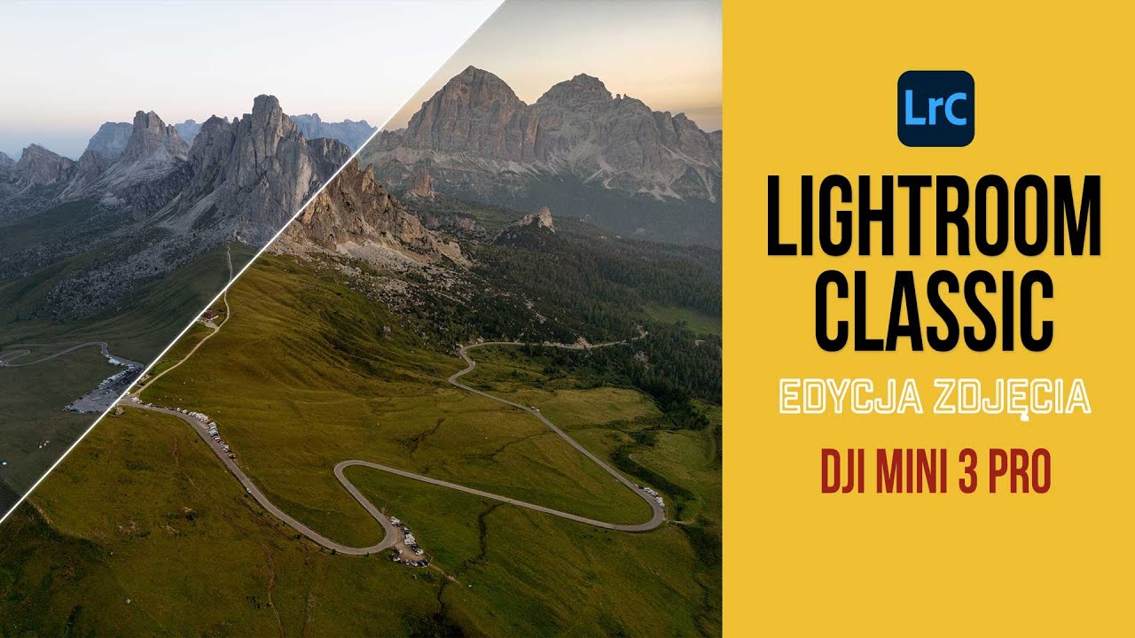 ZDJĘCIE Z DRONA DJI Mini 3 Pro Edycja w #adobelightroom Fotografia górska Passo Giau, Dolomity #dron