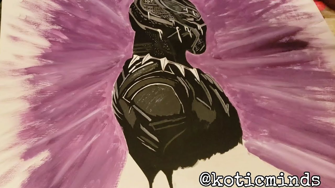 Custom Black Panther End Table by Kotic Wood Designz 