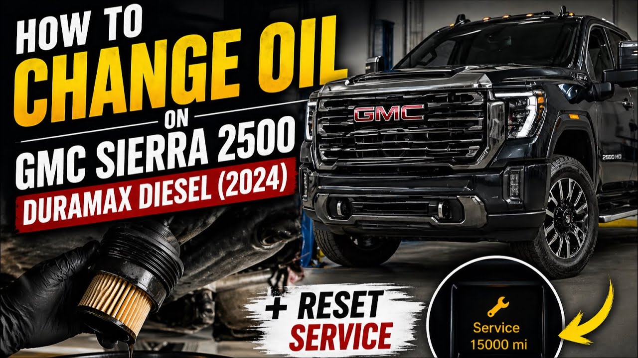 How to Change Oil & Reset Service on 2024 GMC Sierra 2500 Duramax Diesel (Full Step-By-Step Guide)