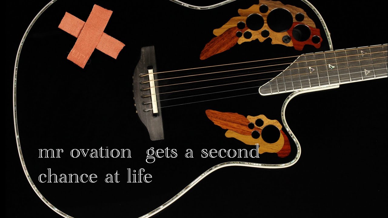 Guitar repair on an Ovation round backed guitar Pt1