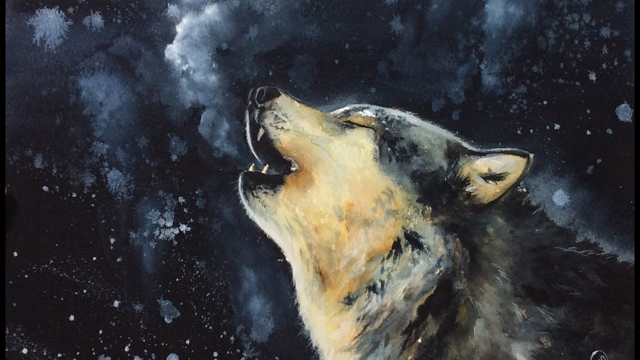 Watercolor Wolf Painting Demonstration