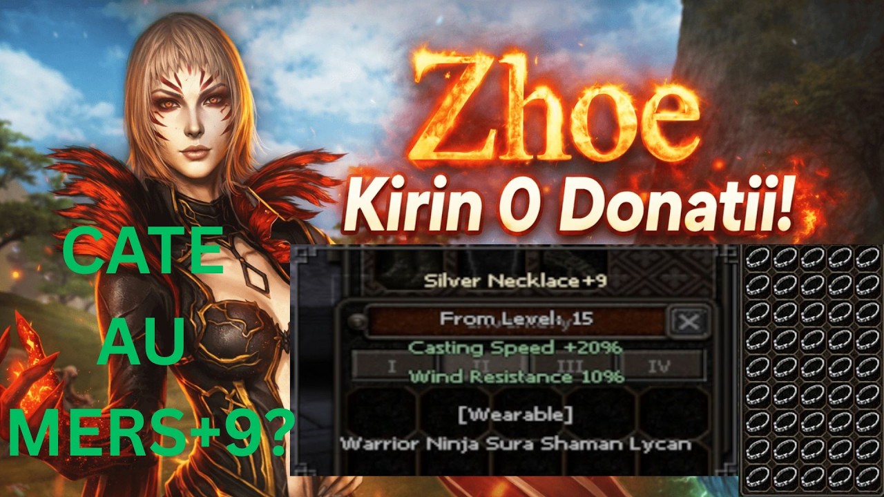 METIN2 RO KIRIN ZIUA 15 PLUSAM 53 COLIERE DE ARGINT✅PENTAGON+9✅ACCESORI CU VANT✅MISTRET✅