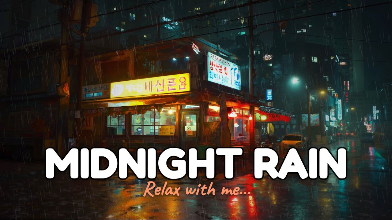 Rainy Midnight Aura ⛈️ | Serene / Lofi / Music / ☔ Night Shower | Night Sessions Tune's