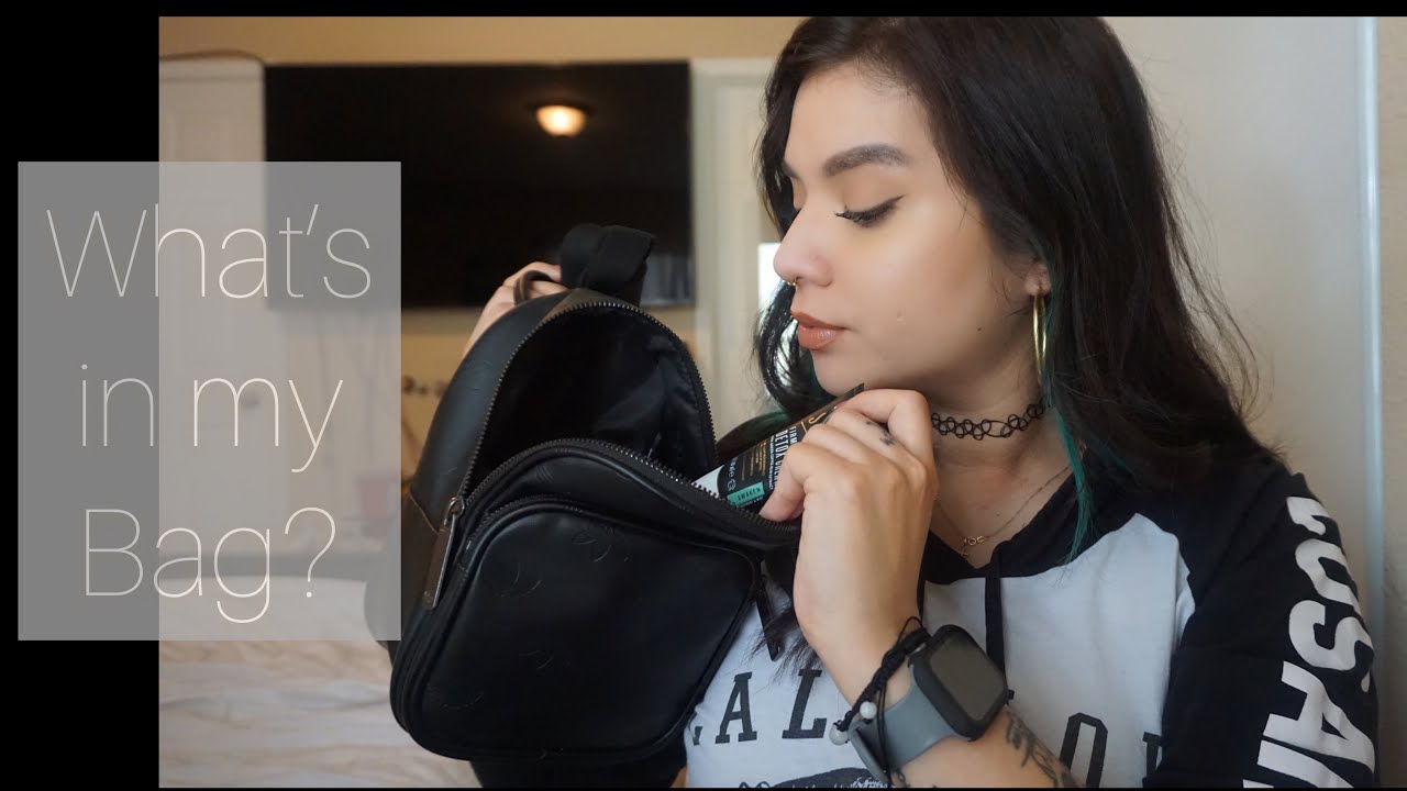 WHAT'S IN MY BAG?! | MINIMALIST EDITION | WHAT'S IN MY MINI BACKPACK? | Krystal's Couture