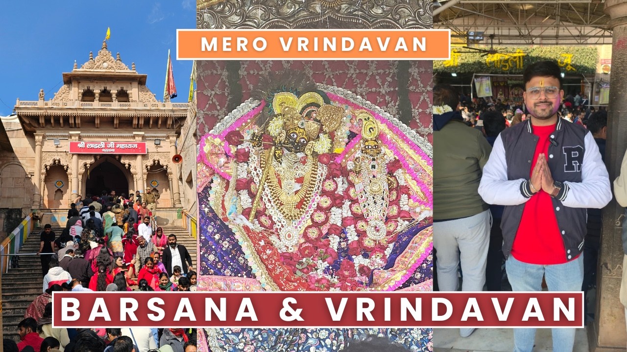 Vrindavan Darshan One Day Trip 🦚 | Banke Bihari Ji, Barsana & Kokilavan | Delhi to Vrindavan
