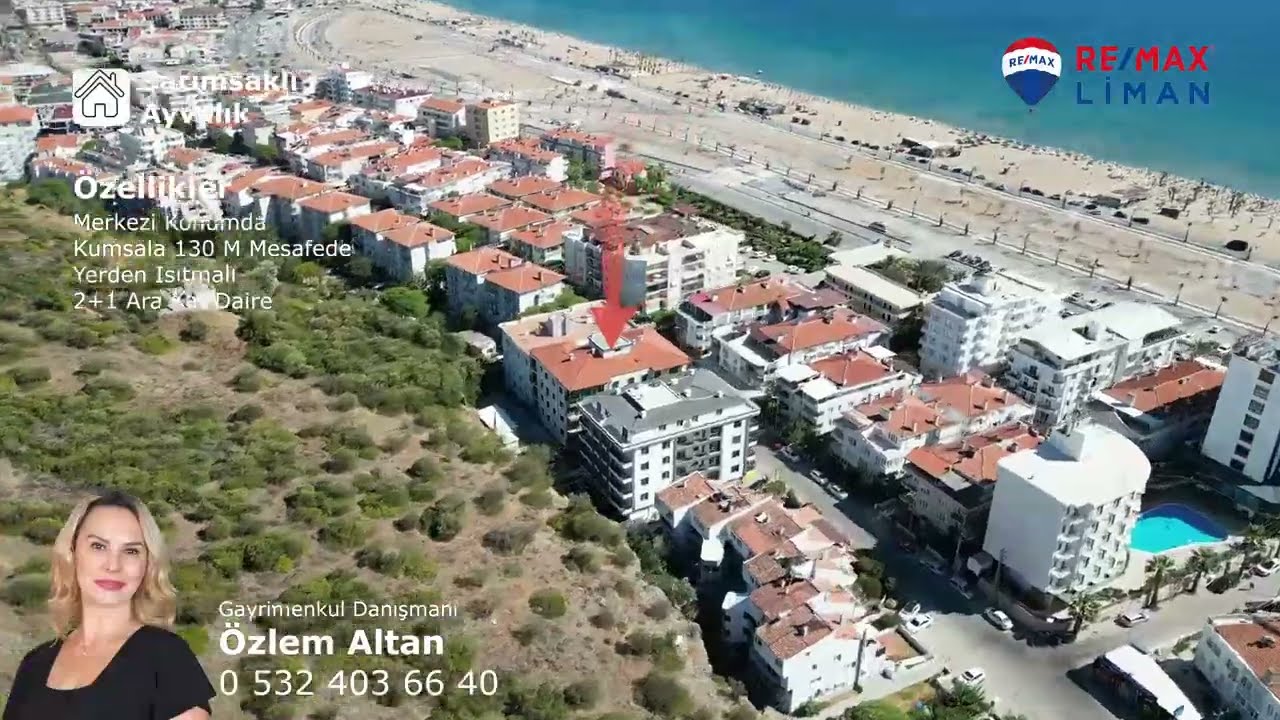 Ayvalık Sarımsaklı'da Kumsala 130 M 2+1 Daire