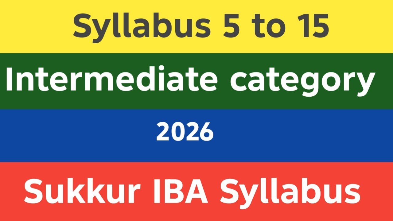 Intermediate Category Jobs 5&ndash;15 | Full Official Syllabus
