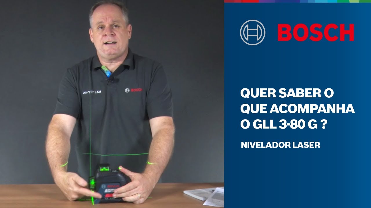 Tudo o que acompanha o Nivelador Laser Bosch - GLL 3-80 G