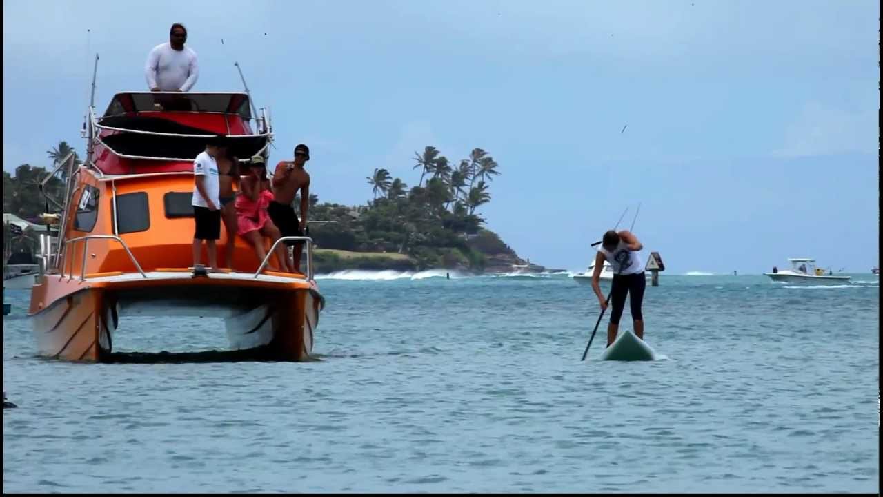 2012 Molokai 2 Oahu Paddleboard/SUP Race - Mau'is Talia Gangini