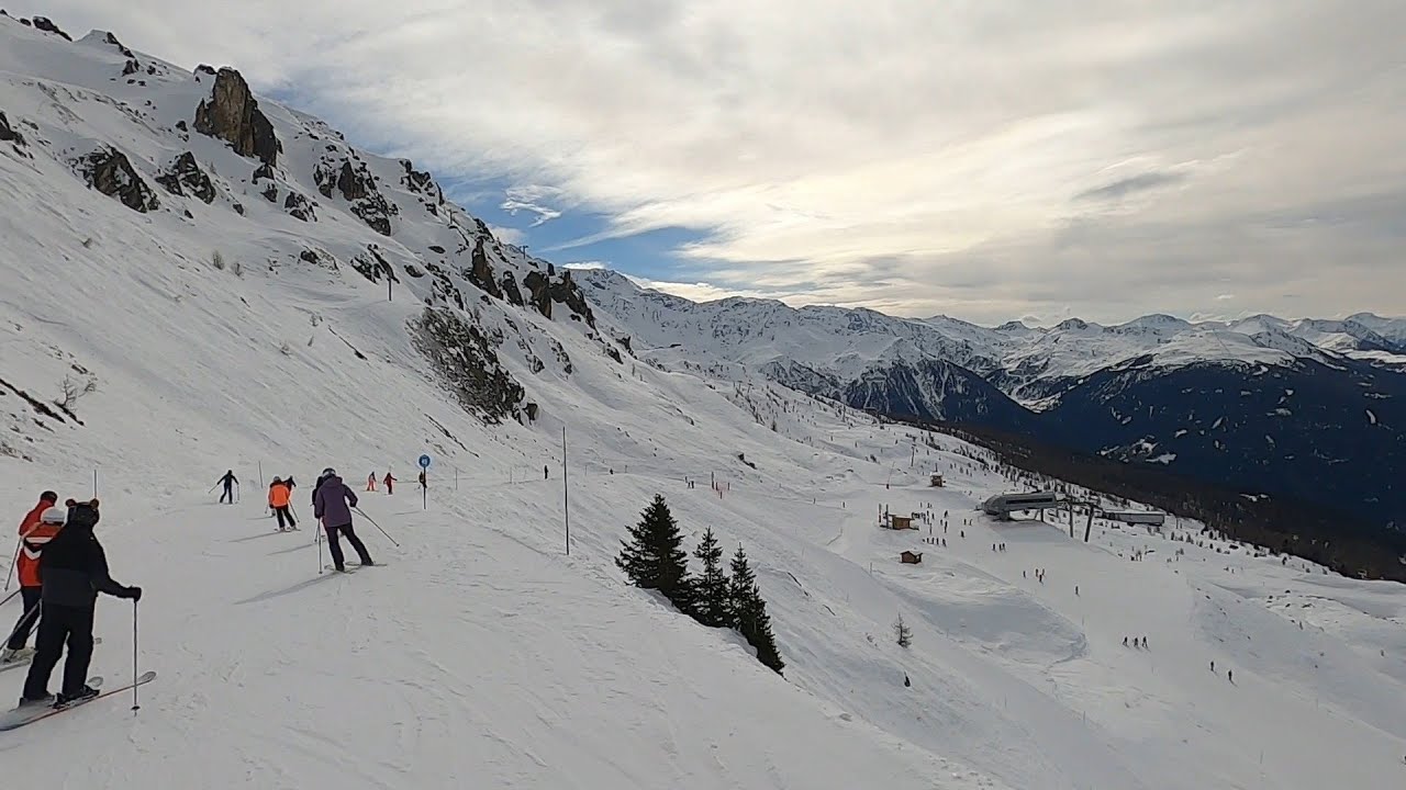 GoPro POV Skiing Blue Arpette & Charmettoger | Arc 1800 Les Arcs Feb 2023 | Paradiski HD Ski Slopes