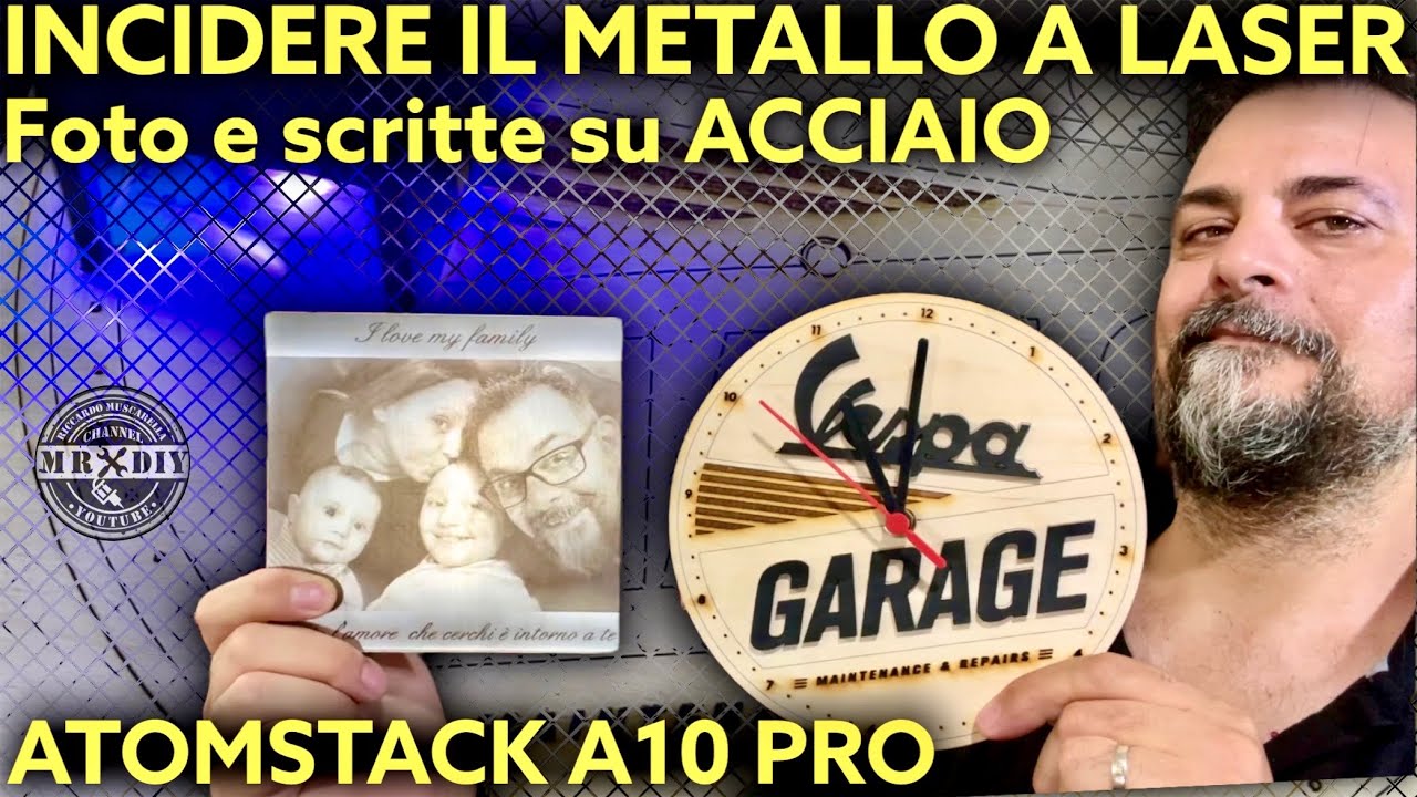 Incidere davvero sul metallo. ATOMSTACK A10 pro 50W. Incisore laser. Incisione laser acciaio, ferro.