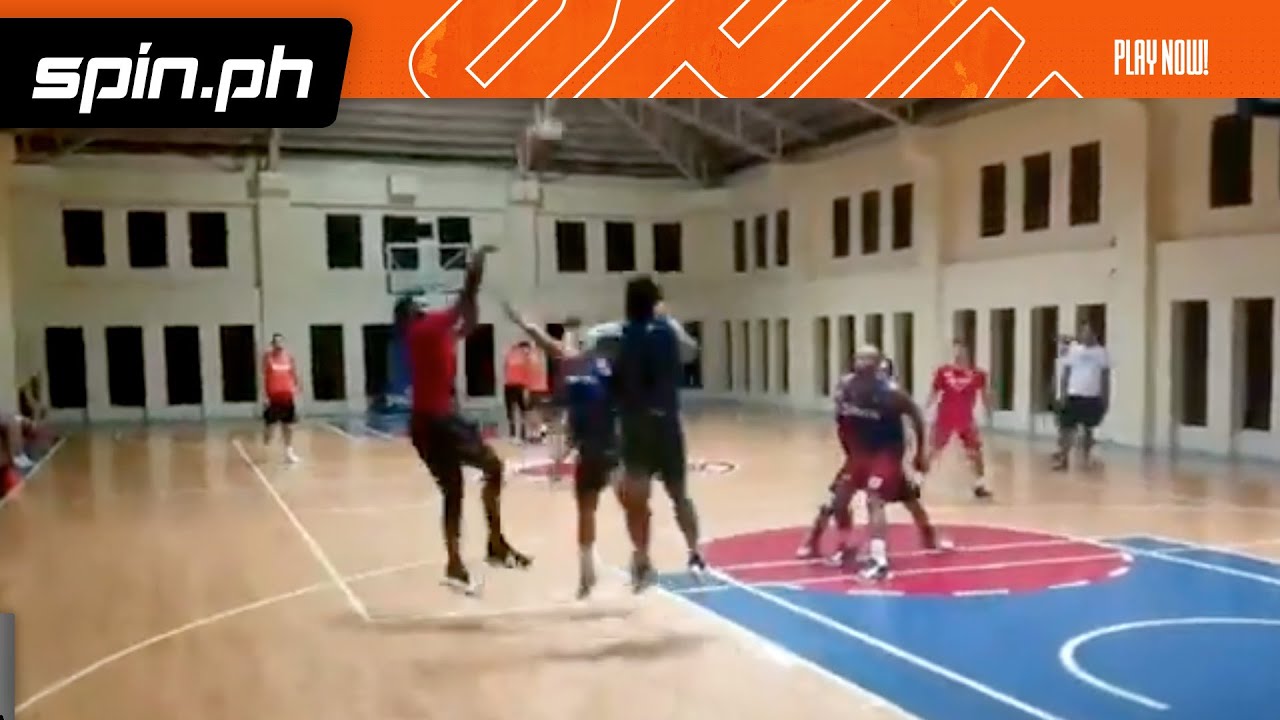 KG Canaleta shows young Blackwater teammates how it's done