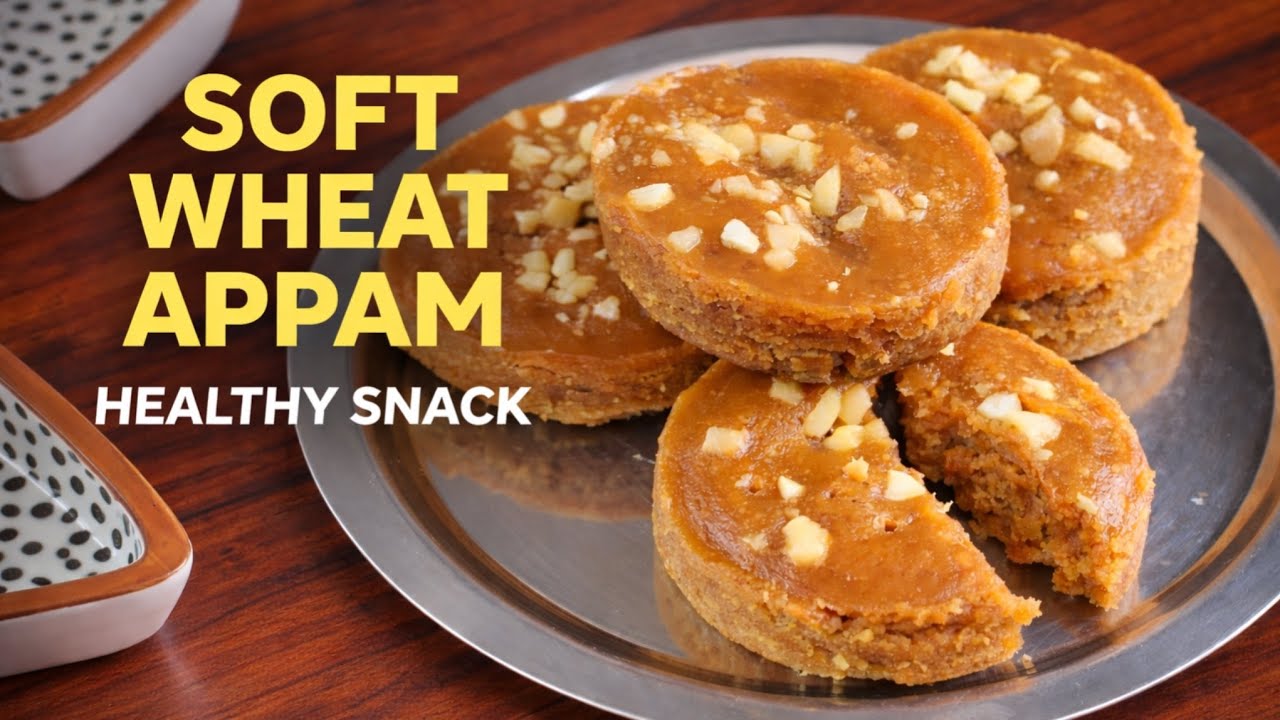 Instant Tea Time Snack | Steamed Wheat Appam | Healthy Evening Snack