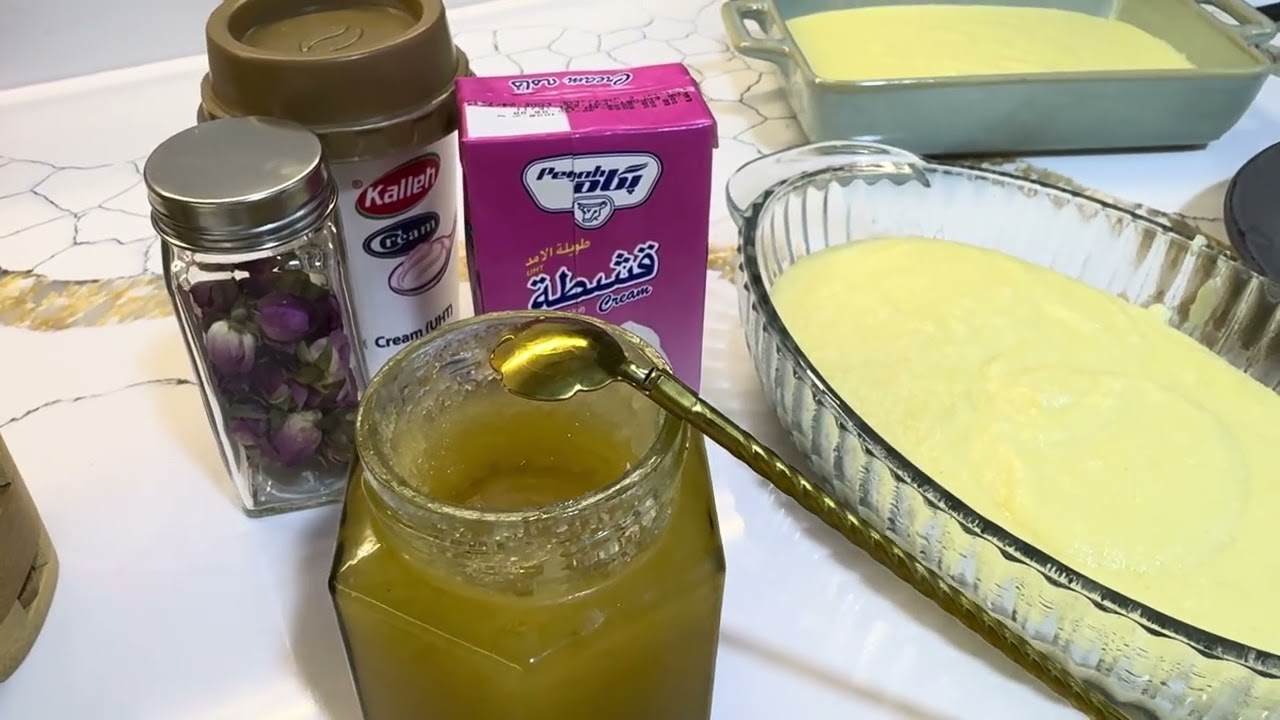 حلوى ليالي لبنان بالسميد ، اسهل طريقة 😋🤤