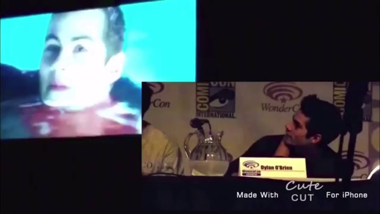 Dylan O'brien watching the bloopers of season 2 from Teen Wolf full