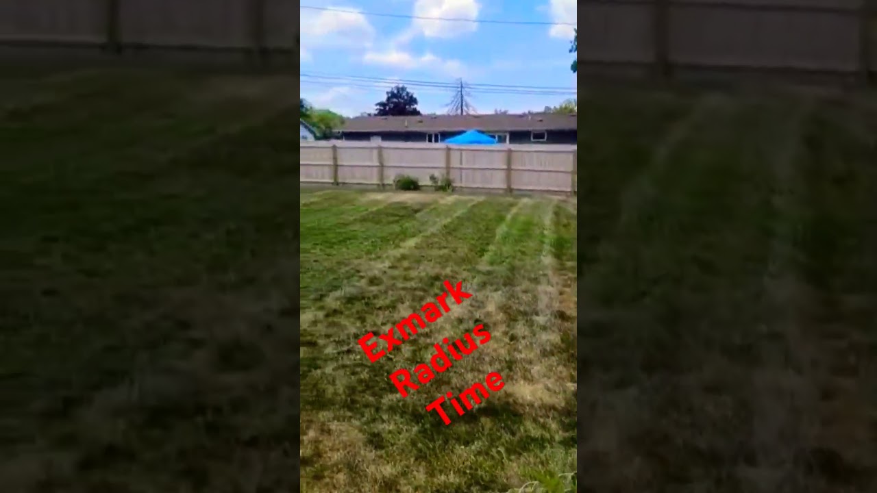 just mowed it. #lawncare #mowing #exmarkradius#grassmowing