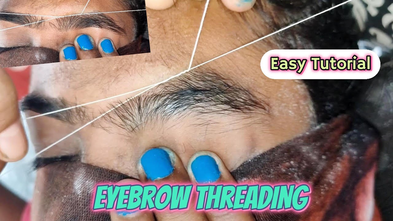 Eyebrow Threading for Thick Hair Tutorial. @bhatiabijal