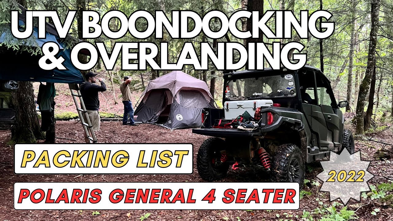 Что взять с собой в походы на UTV Overlanding & Boondocking в 2022 году