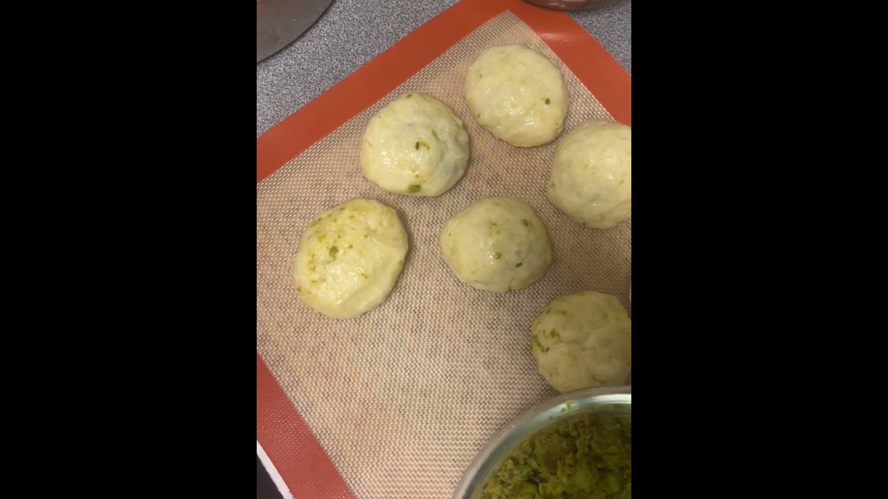Potato patties with peas filling 