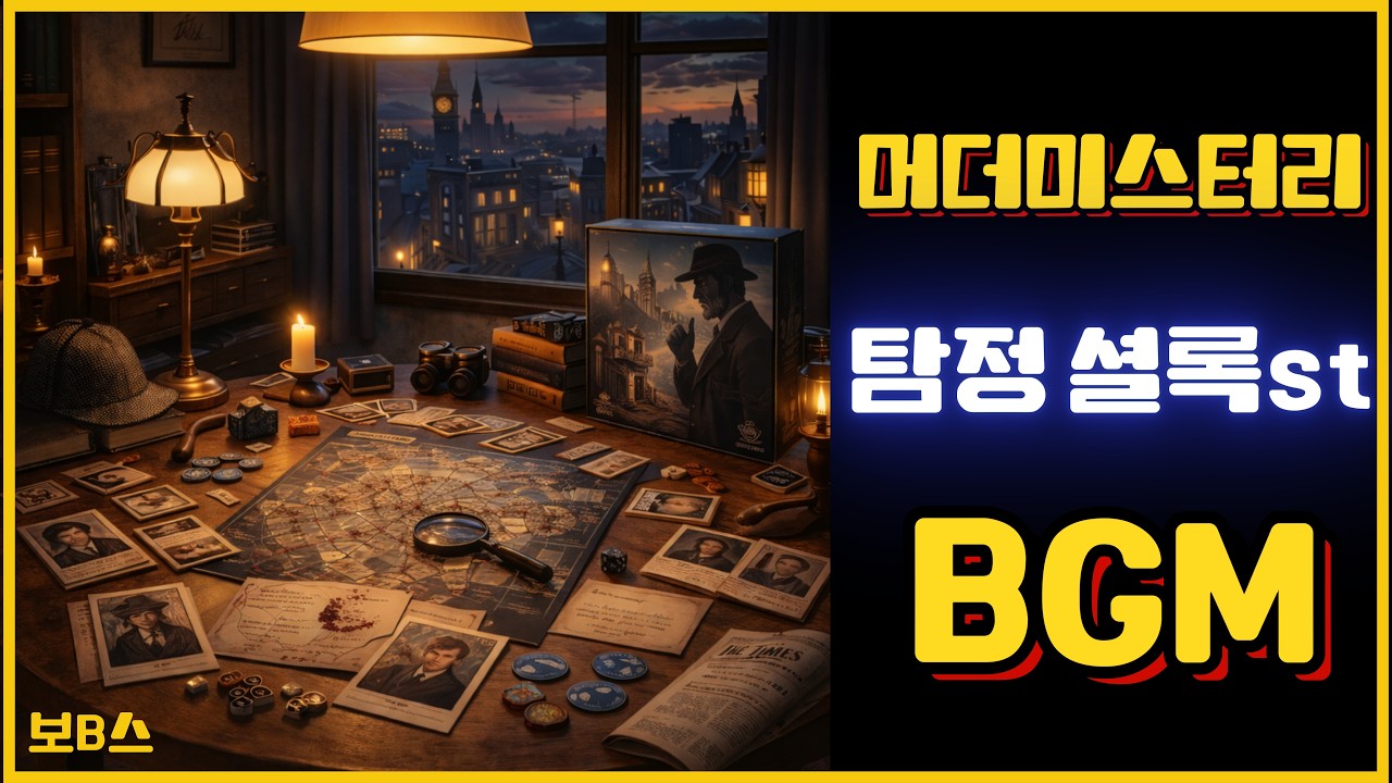 머더미스터리 브금 🕵️ 탐정 추리 BGM | Murder Mystery Detective Theme (3 Hours)