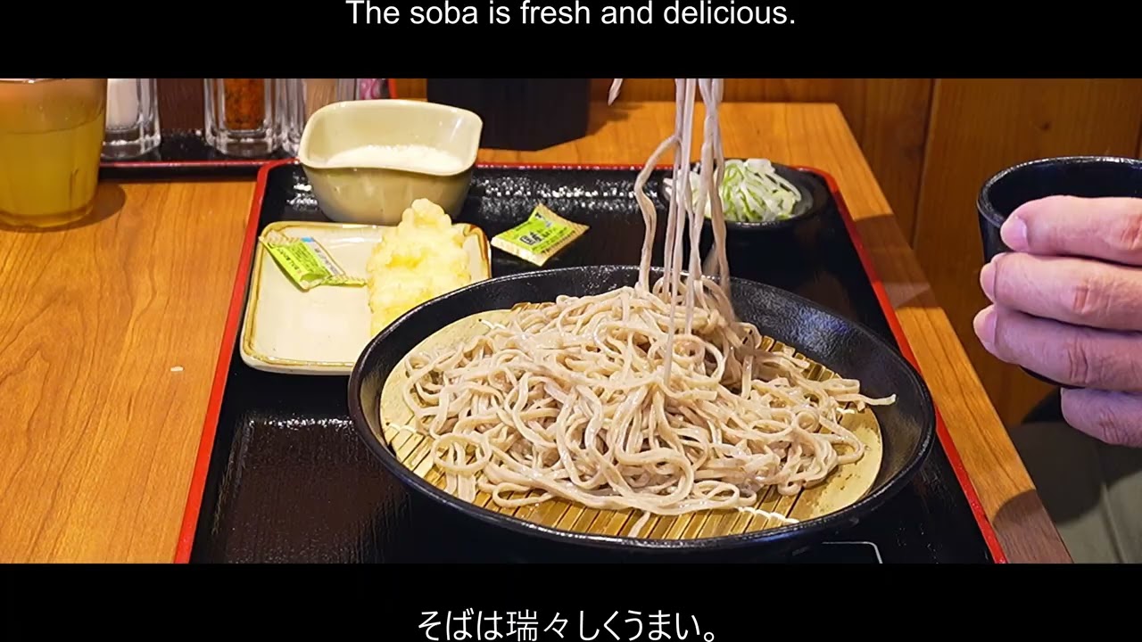 小木曽製粉所　豊田店でざるそば大盛ととろろとイカ天を食べた