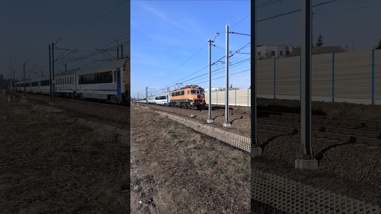 🧡EP08-001💚 z IC ARTUS przelatuje przez Leszno