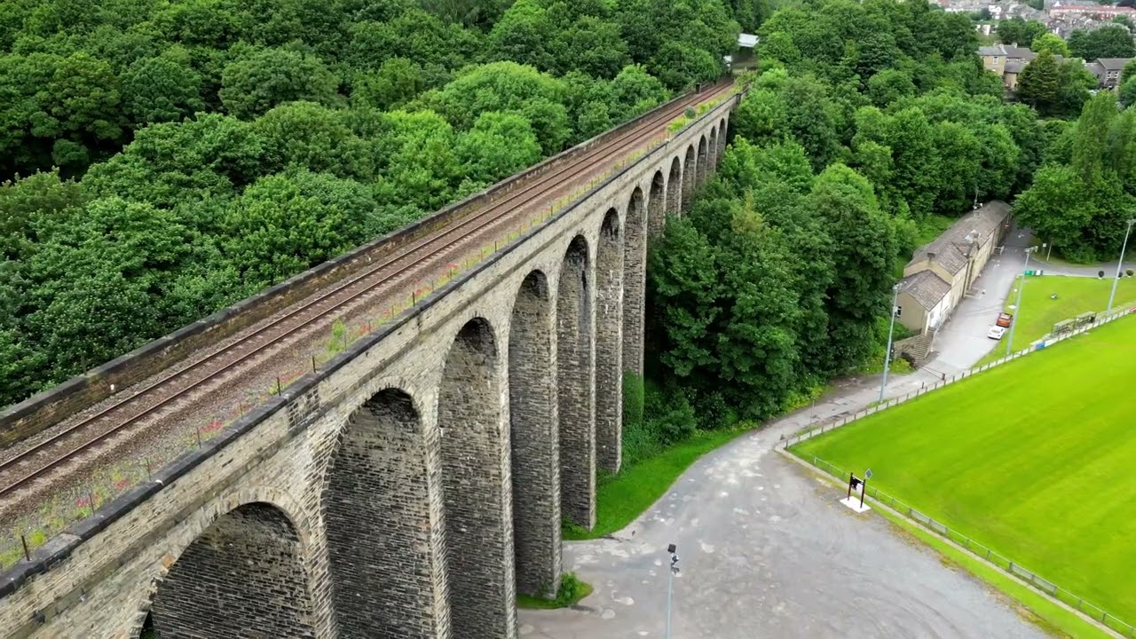 Railway Viaduct 4K Lockwood Huddersfield DJI Mini 3 Pro Drone