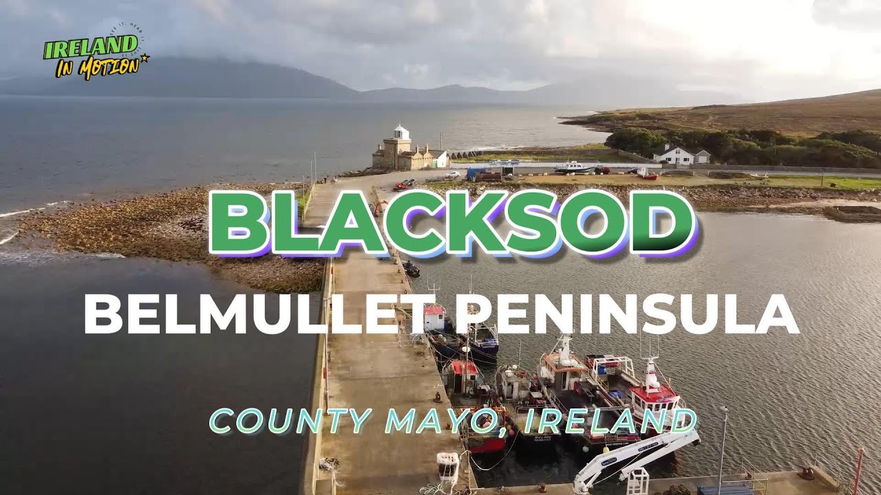 Stunning Drone Footage of Blacksod Bay Lighthouse, Pier and Mullet Peninsula | Co. Mayo, Ireland