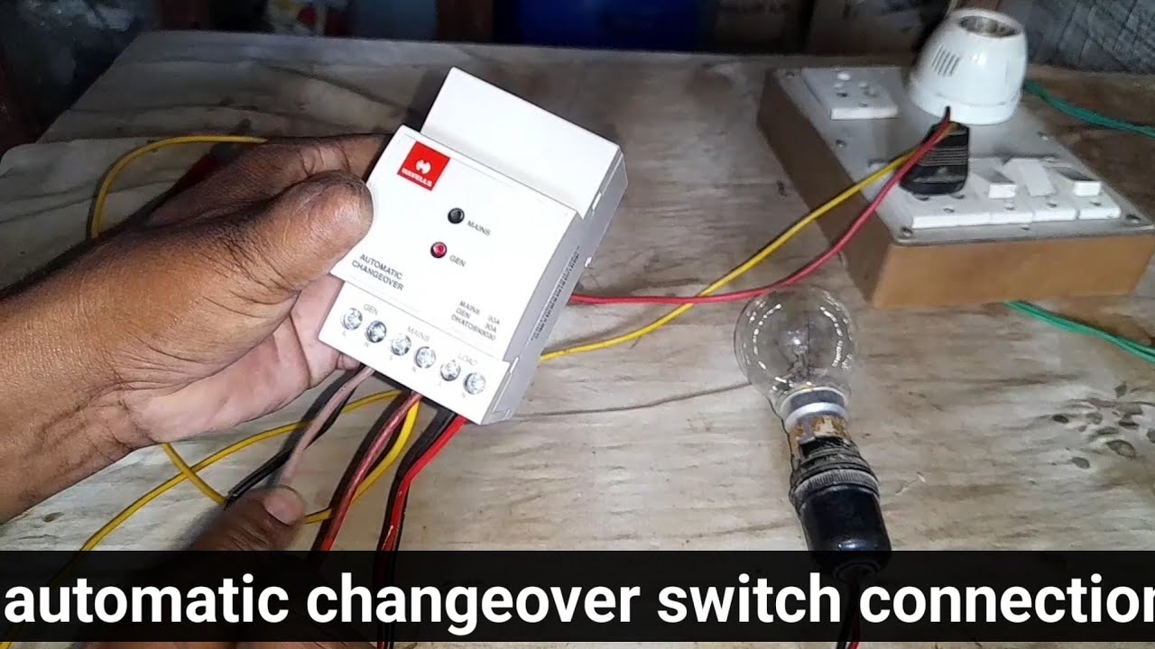 automatic changeover switch connection  wiring kaise kare//Accl changeover switch connection