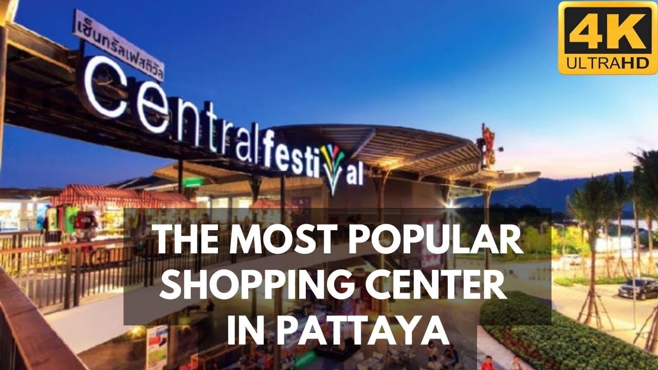 [4K] A walk inside the most popular shopping mall in Pattaya - Central Festival. September 2023