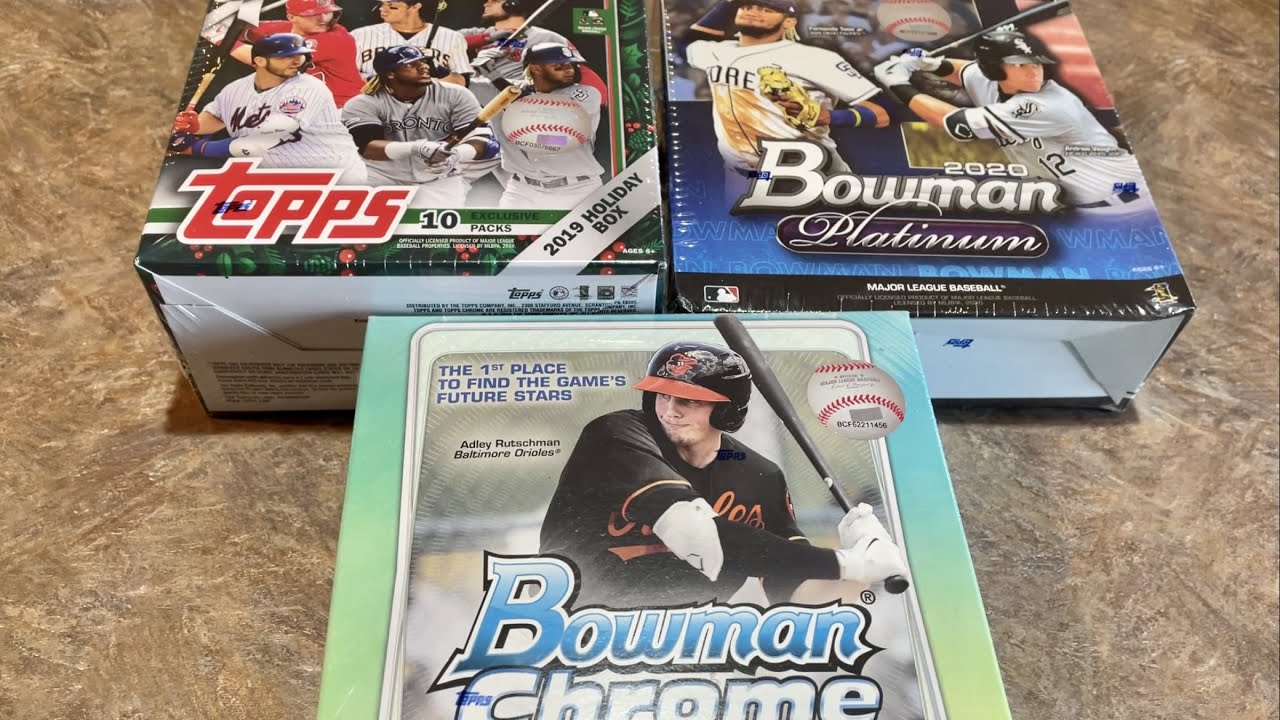 MEGA BOXES FACE OFF FOR FACEOFF FRIDAY!  (2020 Bowman Platinum v 2020 Bowman Chrome v 2019 Holiday)