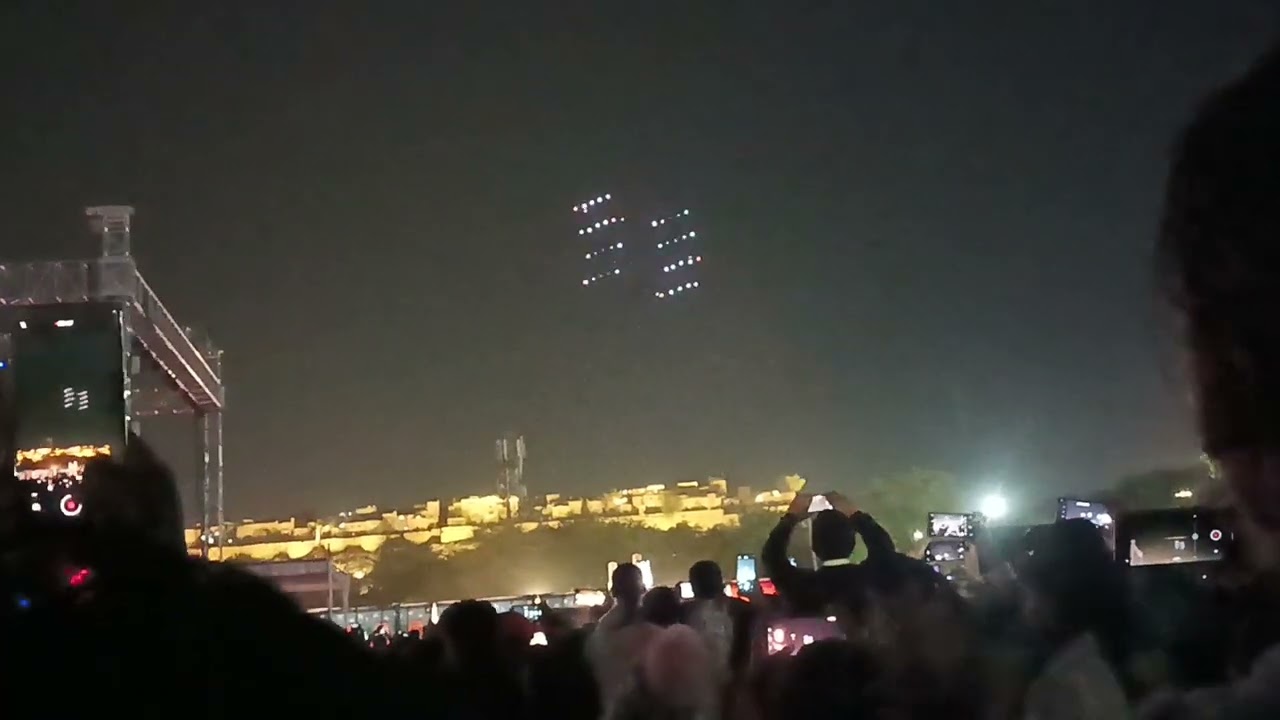 ड्रोन शो मरुमहौत्सव जैसलमेर 2026