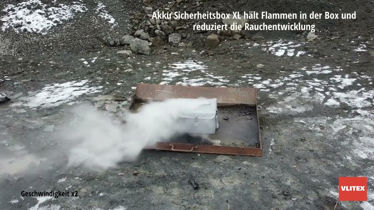 Thermal Runaway Test: E-Bike Akku explodiert – Akku-Sicherheitsbox XL hält stand