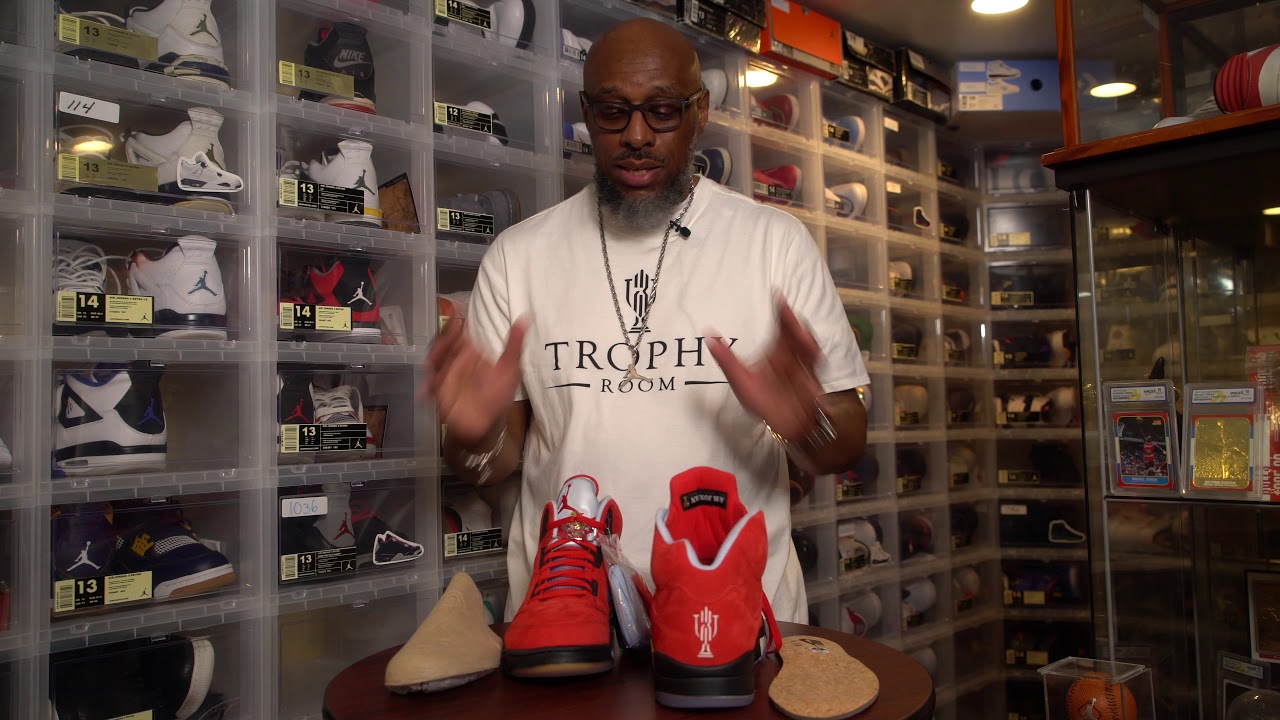 Trophy Room 5s FRIENDS & FAMILY and RELEASED PAIR from Marcus Jordan!