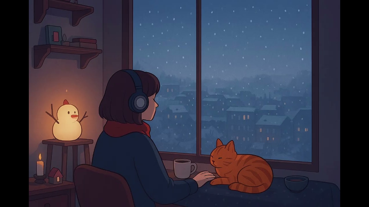 Winter Lofi ❄️ Cozy Rain Beats to Study / Relax ☕️ SleeplessLofi Playlist